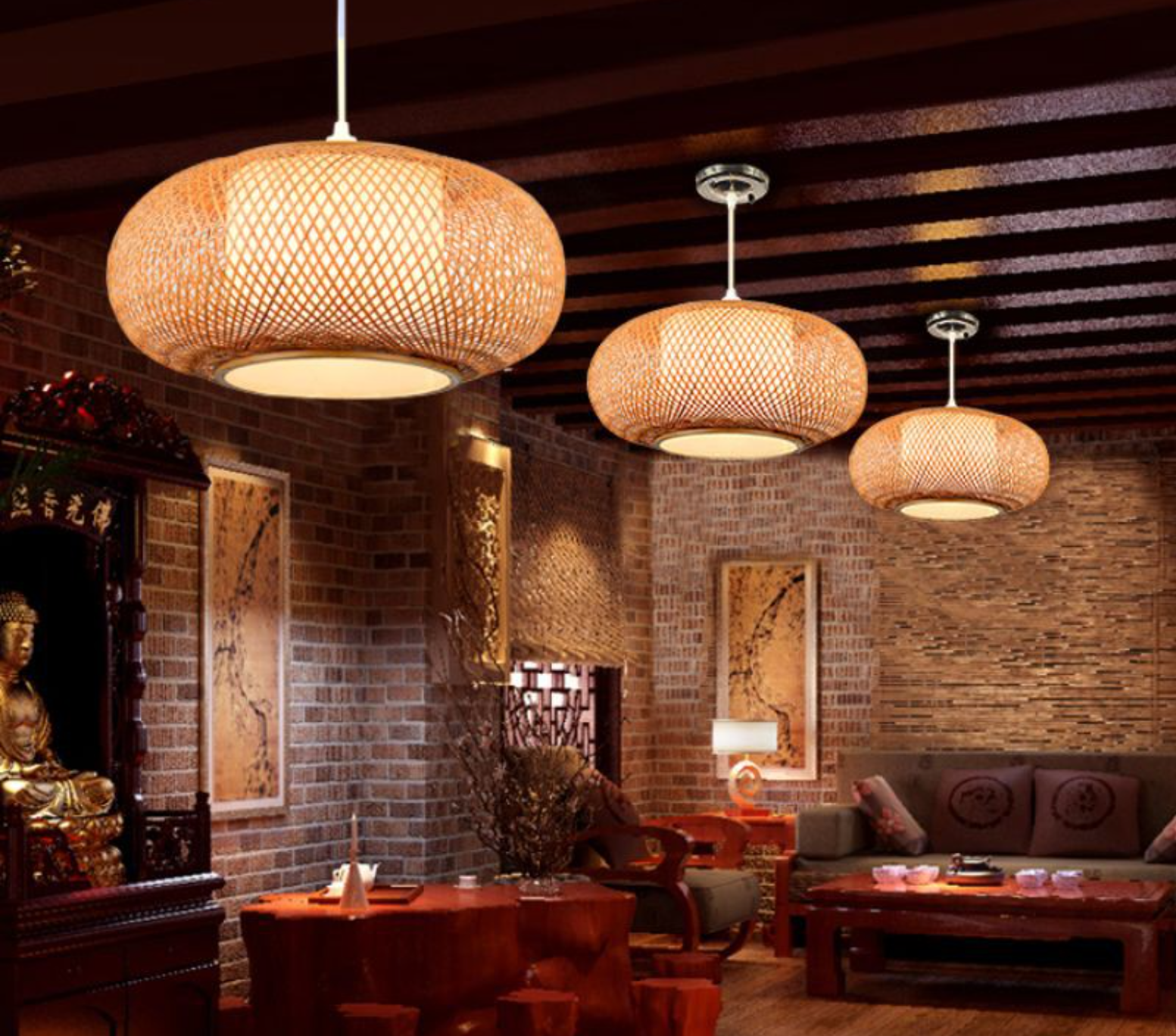Đèn làm từ mây tre đan được sử dụng rất nhiều trong nhà hàng quán cà phê và những không gian decor Đèn làm từ mây tre đan được sử dụng rất nhiều trong nhà hàng quán cà phê và những không gian decor