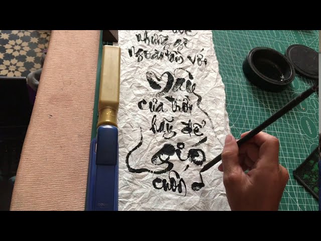 Kỹ thuật viết thư pháp trên giấy dó